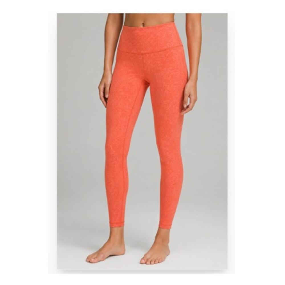 NWT Lululemon Wunder Train High Rise Tight Womens 25" Warm Coral Crunch Leggings